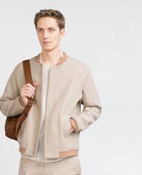 Wool Bomber Jacket View All Man New In Wool Bomber Jacket Mens Jackets Zara Man