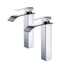 Robinets de salle de bain. 17 25 Sur 2x Robinets Salle De Bain Haut Bec Cascade Mitigeur De Lavabo Robinetterie Pour Vasque Chrome Design Moderne Robinetterie Achat Prix Fnac