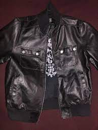 Guess Usa Black Leather Jacket Luxury Authentic Warm Outerwear Mens Large Fashion Clothing Shoes Accessori Leather Jacket Warm Outerwear Black Leather Coat