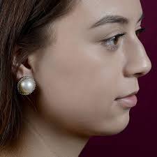 Mabe Pearl Diamond Earrings