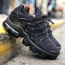 Womens Nike Air Max Plus Black Nike Air Vapor Max Plus Triple Black Reposted Niketn Nikeairmaxplus Niketuned1 Nike Airmax Footlocker Nike Air Shoes Nike Nike Air Max Tn