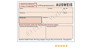 Marcumar ausweis bestellen meda : Behandlungsausweis Falithrom Marcumar Format A7 Dokumentenpapierpapier Amazon De Gewerbe Industrie Wissenschaft