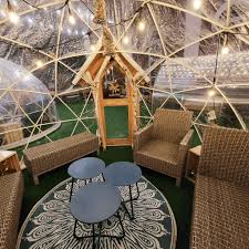 Igloos are ready! 🎉 We have 2 igloos and 2 greenhouses (all are heated).  You can reserve a table in a greenhouse, or reserve a full igloo. Igloos  have a reservation fee