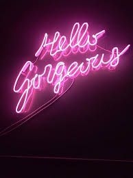Nothing but flowers glowing neon, quote. Neon Sign Inside Bathroom Of Madison On Park San Diego Neon Signs Neon Wall Art Neon Quotes