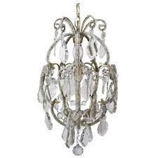 Italian Beaded Macaroni Crystal Drop One Light Chandelier From A Unique Collection Of Antique Chandeliers And Pendants Antique Chandelier Crystal Chandelier