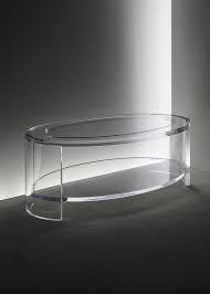 Acrylic Eclipse Oval Coffee Table In Acrylic And Glass With Lower Shelf Glass Coffee Table Decor Lucite Coffee Tables Acrylic Furniture