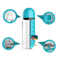 10 best medicine bottle organizers of may 2021. 2in1 Water Bottle Travel 1 Week Pill Case Water Bottle Daily Capsule Cup Vitamin Organizer Portable Bottle Carry Pill Pot Water Bottles Aliexpress
