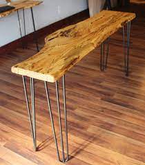 Sold Live Edge Spalted Yellow Birch Console Table With Etsy Console Table Rustic Console Tables Live Edge Table