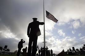 The World According To Me In Memoriam 5 Years In Iraq American Flags Flying Half Mast Faith Inspiration