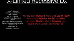 X Linked Recessive Diseases Song Usmle Mnemonic Disease Mnemonics Songs