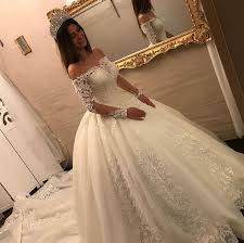 Langes kleid aus silk stretch taffetas, farbe weiß. Luxury Brautkleider Spitze Mit Lange Armel Prinzessin Hochzeitskleider Gunstig Online Brautkleider Abiballkleider Ab Hochzeitskleid Kleider Hochzeit Brautkleid