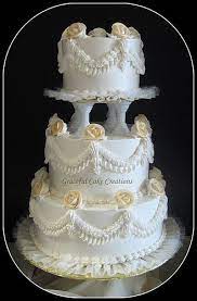 50th Golden Wedding Anniversary This Cake Design Was A Rec Flickr 50 Golden Wedding Anniversary Romantic Wedding Cake Golden Anniversary Cake