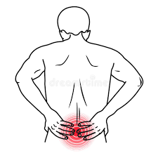 Pushing and pulling sports, such as weight lifting or football, can lead to a lumbar strain. Low Back Pain Bone And Muscle Backache Stock Vector Illustration Of Body Person 148458971