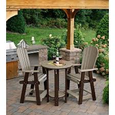 Amish Poly Wood Pub Table Pub Chair Bistro Set Patio Bar Set Outdoor Pub Table Outdoor Patio Bar Sets