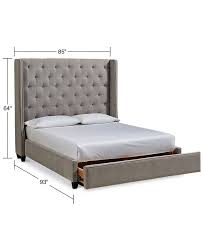 Elizabeth upholstered storage platform bed. Furniture Rosalind Upholstered Storage Platform California King Bed Reviews Furniture Macy S