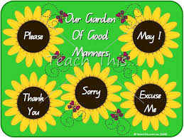 garden of good manners printable classroom displays