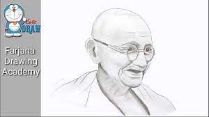 It looks like you're using artstation from great britain. How To Draw Mahatma Gandhi Step By Step Youtube
