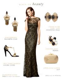 Black And Gold Lace Evening Gown Wedding Attire Guest Wedding Guest Gowns Evening Gowns