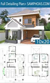 4 Bedrooms Home Plan 8 5x14 7m Samphoas Plansearch Model House Plan House Plans House Floor Plans