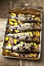 Roasted Sea Bass With Potatoes Capers And Olives Food Sea Bass Recipes Recipes