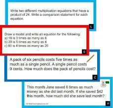 4th Grade Number Multiplicative Comparison Math Word Problems 4th Grade Math