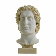 Alejandro Magno de Macedonia Busto Tono Dorado Estatua Griega Figura 6  Pulgadas