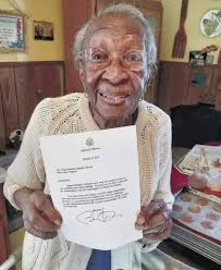 HAPPY 110th BIRTHDAY:"I feel good," Viola Roberts Lampkin Brown says at age  110. Her secret to a long life? "I say the Lord is my strength. And he  takes care of me."