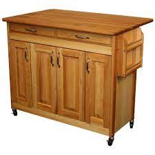 Use as an island for smaller kitchens or a makeshift eating space. Catskill Craftsmen 44 3 8 In Butcher Block Kitchen Island With Drop Leaf 54228 The Home Depot