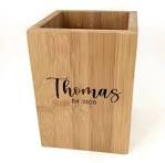 Soporte de utensilios de bambú personalizado con diseño de guión Regalo de  vasija de utensilios para decoración de cocina de nuevo hogar o boda