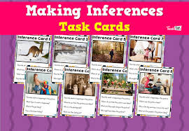 Making inferences task cards #4 include literary and informational texts with. Making Inferences Task Cards Teacher Resources And Classroom Games Teach This
