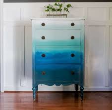 Blending paint can be used for wall painting techniques, but you might think up a system first. How To Create A Gorgeous Blended Ombre Dresser Inspired By The Beach
