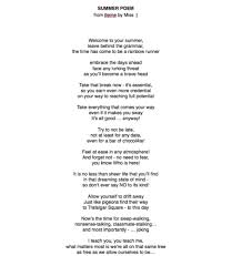 Goodbye School Hello Summer Poem Summer Poems Hello Summer Poems