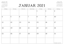 6 monate / ein halbjahr auf einer seite (1. Kalender Und Planer Zum Drucken Von Januar 2021 A4 A3 In Pdf Und Png 7calendar
