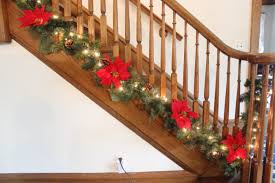 I always decorate my stairs with lighted. Easy And Inexpensive Christmas Stair Garland Momcrieff