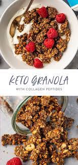 Keto Granola Recipe In 2021 Keto Granola Low Carb Granola Low Carb Milk