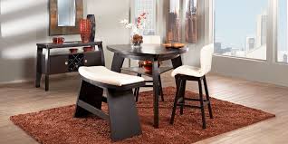 Noah Chocolate 4 Pc Bar Height Dining Room With Vanilla Barstools In 2020 Dining Room Bar Stools Dining