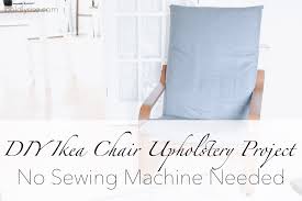 I will be doing a lot more chair reupholstery! Diy Ikea Chair Upholstery Project No Sewing Machine Needed Boldly Rise