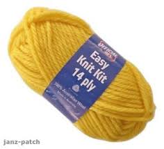 Knit a swatch and check your gauge: 5 X 50g Official Afl Easy Knit 14ply Wool Knitting Crochet Yarn Yellow 310 Ebay