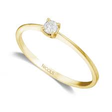 Anillos de matrimonio en oro blanco y amarillo. Anillo De Compromiso Katherine Oro Amarillo 18kt Con Diamante Inditalla Talla 13 Estandar Pesogema 0 15 Quilates