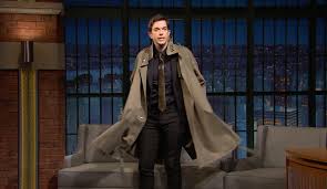 John mulaney has joined the writing staff of late night with seth meyers, making the nbc program the world's executive producer mike shoemaker made the announcement on twitter, writing, john mulaney likes to work so this week he officially joined late night with seth meyers as a staff writer. John Mulaney Explains Why Julian Casablancas Gave Him This Jacket