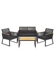 Noir 4 Piece Sofa Set Garden Sofa Set Garden Sofa Diy Garden Furniture