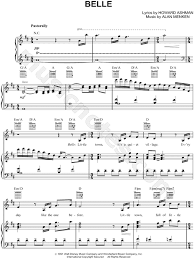 Belle From Beauty And The Beast Sheet Music In D Major Transposable Download Print Sheet Music Beauty And The Beast Music
