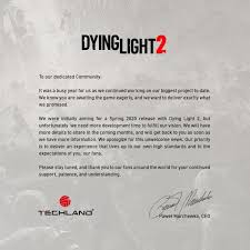 Techland S Dying Light 2 Delayed Indefinitely