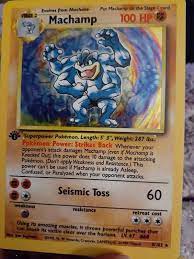 The king of pokémon, which some even refer to as the 1952 mickey mantle of the trading card game, is charizard. Mavin Machamp 8 102 Holo 1st Edition 1999 Wizards
