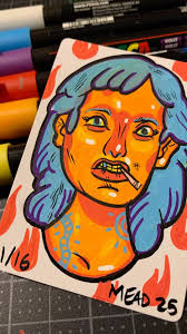 A disgruntled vibe today. This girl needs her 15 minute break. #dailyart  #art #illustration #playingcards