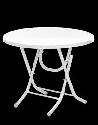 Katlanir Yuvarlak Plastik Masa 90 Cm Senyayla Plastik