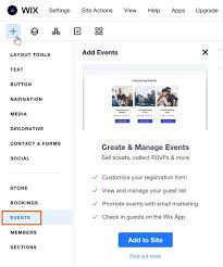 Editor X Adding Wix Events Help Center Wix Com