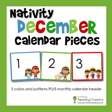Nativity Pocket Chart Calendar Cards Free Printable