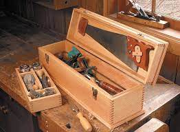 24 free sawhorse plans in the hunt for the ultimate sawhorse toolcrib.com's ultimate guide to free woodworking workbench plans 9 sandpaper storage ideas (+ free plans. Making A Box Jointed Tool Tray Recently On The Woodsmith Shop We Built A Classic Toolbox It Features Traditiona In 2021 Wood Tool Box Wooden Tool Boxes Tool Box Diy