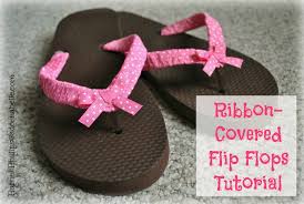 As a sponsor of crafters 4 kids we designed a tutorial for decorating your own flip flops with ribbon. How To Decorate Your Own Flip Flops Adornabelle